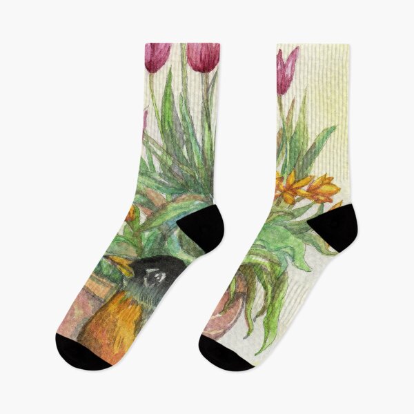 Item preview, Robin and Tulips designed and sold by Patricia-Studio.