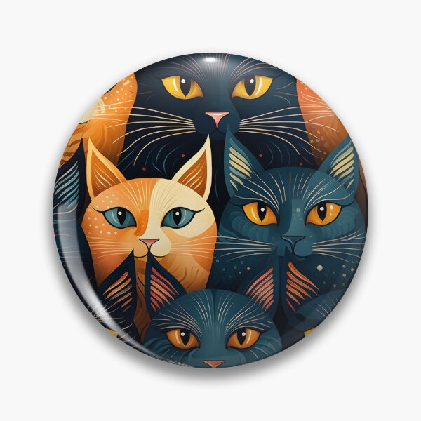 Item preview, Boho Cottagecore Goblincore Cat Pattern 1 designed and sold by Sophisticas.