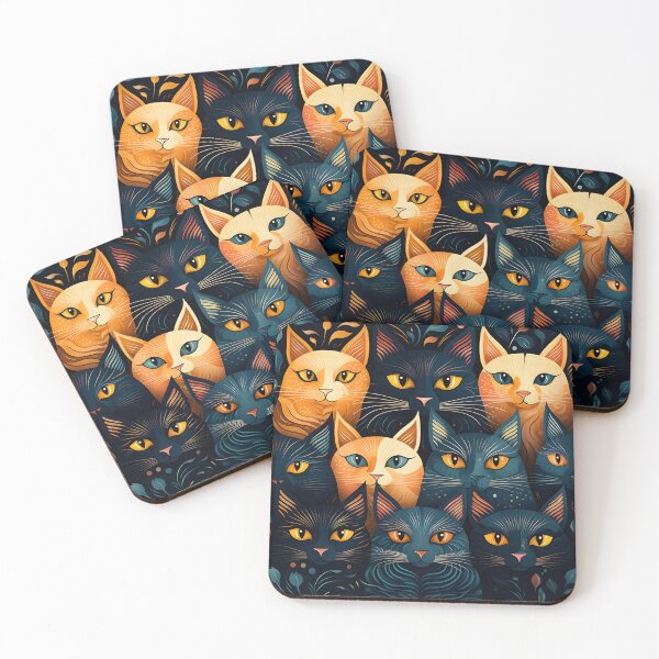 Item preview, Boho Cottagecore Goblincore Cat Pattern 1 designed and sold by Sophisticas.