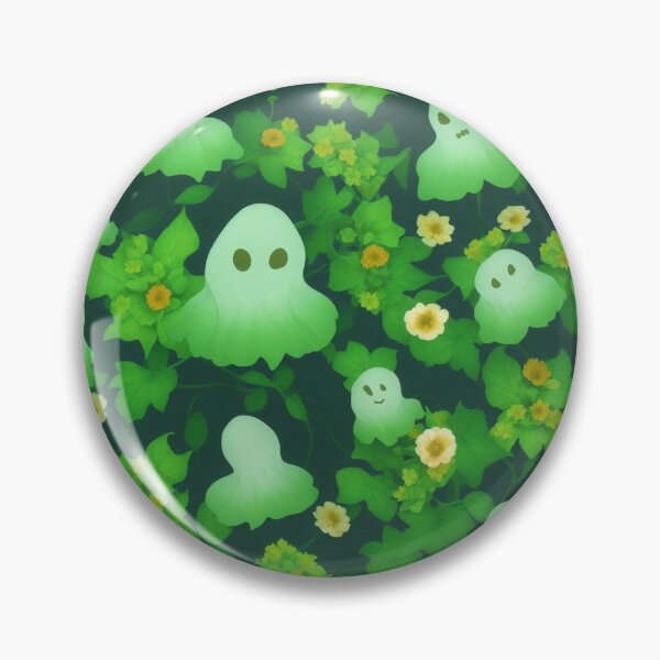 Item preview, Halloween Ghost and Green Flower Pattern Background, Fall Ghost and Green Flower Pattern Background designed and sold by raveenext.