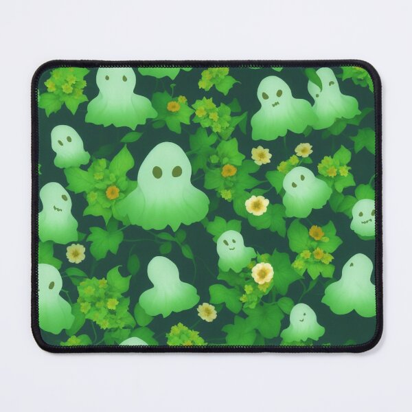 Item preview, Halloween Ghost and Green Flower Pattern Background, Fall Ghost and Green Flower Pattern Background designed and sold by raveenext.