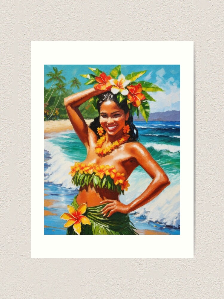 Hula Dance Painting, Hula Art, Encaustic Paintings, Hula Dancer Art, Hawaiian Decor, offers Hawaii Art, Hawaiian Music, Original Hula Art