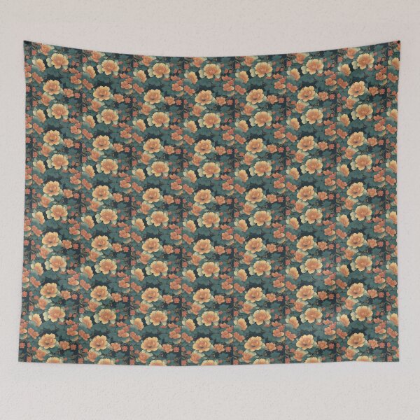 Item preview, Oriental flowers 110 designed and sold by DoodleLandShop.