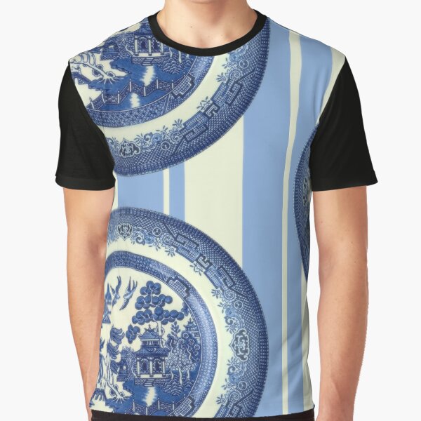 Item preview, Willow Pattern Plate and Stripes designed and sold by ViscountBlip.
