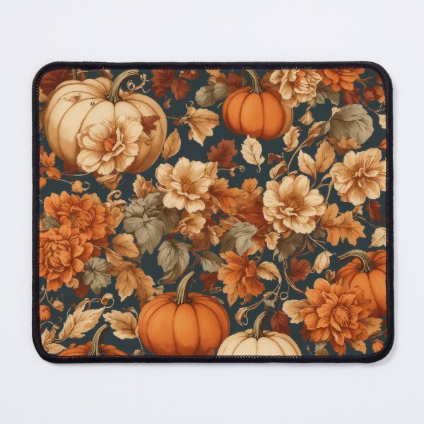 Item preview, Vintage Halloween Flower and Pumpkin Pattern, Fall Vintage Flower and Pumpkin Pattern designed and sold by raveenext.