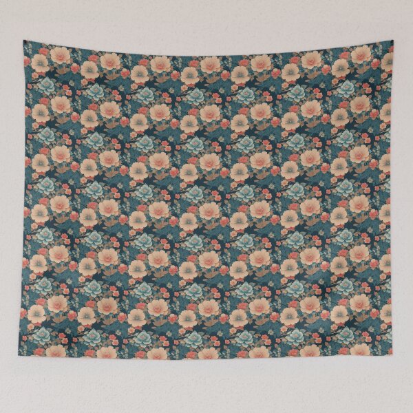 Item preview, Oriental flowers 111 designed and sold by DoodleLandShop.