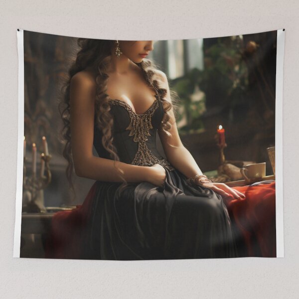 Item preview, Ethereal Elegance: A Timeless Muse in Braided Splendor designed and sold by oanaunciuleanu.