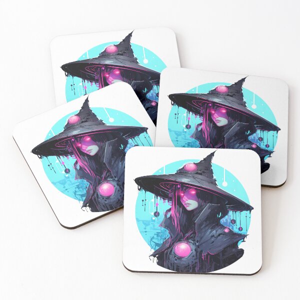 Item preview, Cyberpunk Witch in Neon Colors designed and sold by SchorlCraft.