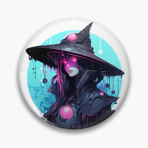 Item preview, Cyberpunk Witch in Neon Colors designed and sold by SchorlCraft.
