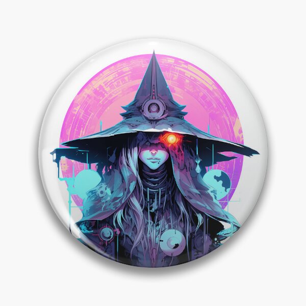 Item preview, Cyberpunk Witch in Neon Colors designed and sold by SchorlCraft.