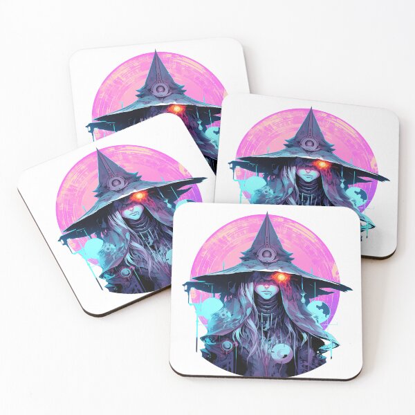 Item preview, Cyberpunk Witch in Neon Colors designed and sold by SchorlCraft.