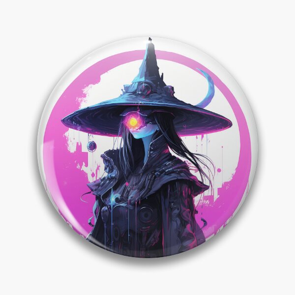 Item preview, Cyberpunk Witch in Neon Colors designed and sold by SchorlCraft.