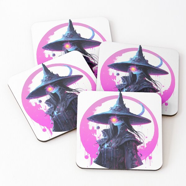 Item preview, Cyberpunk Witch in Neon Colors designed and sold by SchorlCraft.