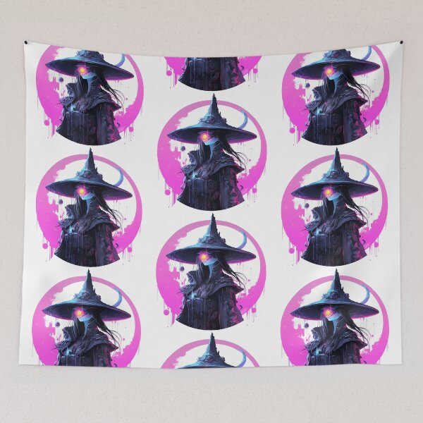 Item preview, Cyberpunk Witch in Neon Colors designed and sold by SchorlCraft.