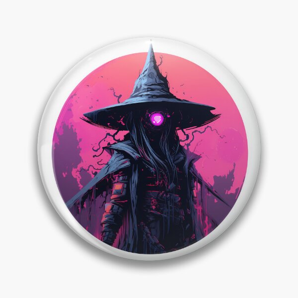 Item preview, Cyberpunk Witch in Neon Colors designed and sold by SchorlCraft.
