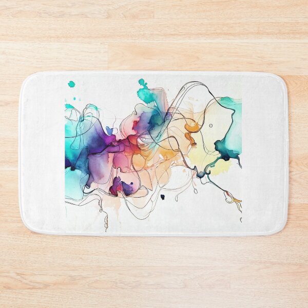 Item preview, Dancing Hues: Artistic Line Drawing with Colorful Ink Blots designed and sold by ReplyGirl.