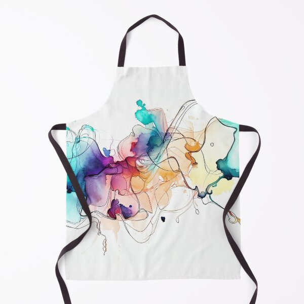Item preview, Dancing Hues: Artistic Line Drawing with Colorful Ink Blots designed and sold by ReplyGirl.