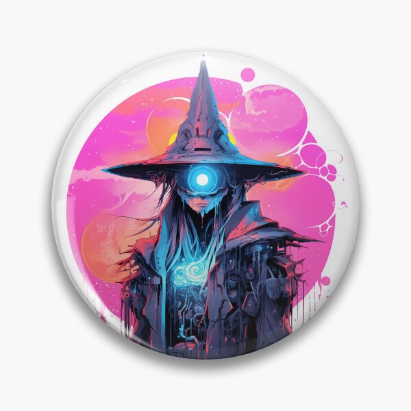 Item preview, Cyberpunk Witch in Neon Colors designed and sold by SchorlCraft.