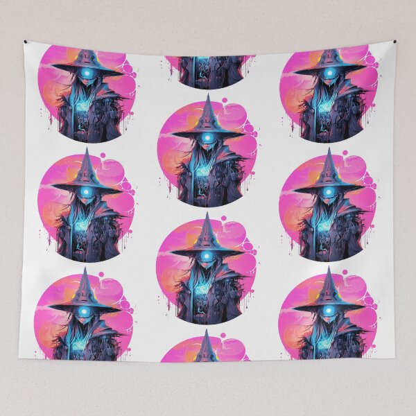 Item preview, Cyberpunk Witch in Neon Colors designed and sold by SchorlCraft.