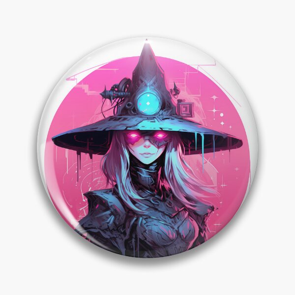 Item preview, Cyberpunk Witch in Neon Colors designed and sold by SchorlCraft.