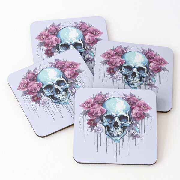 Item preview, Purple Roses Skull designed and sold by kawaiistudio.