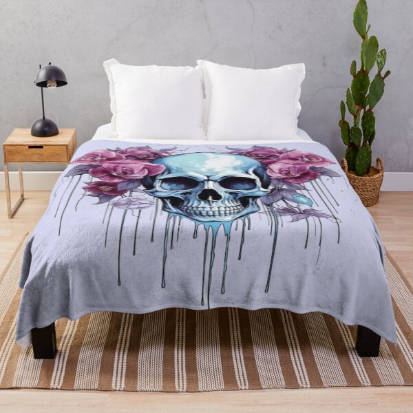 Item preview, Purple Roses Skull designed and sold by kawaiistudio.