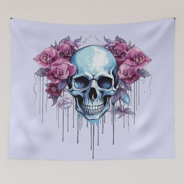 Item preview, Purple Roses Skull designed and sold by kawaiistudio.