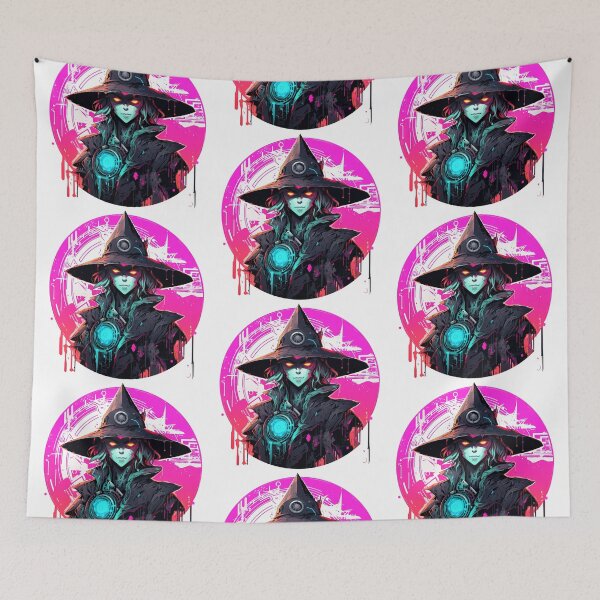 Item preview, Cyberpunk Witch in Neon Colors designed and sold by SchorlCraft.