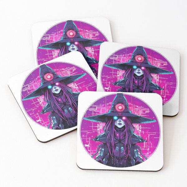 Item preview, Cyberpunk Witch in Neon Colors designed and sold by SchorlCraft.