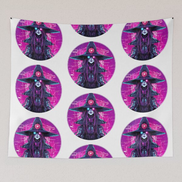 Item preview, Cyberpunk Witch in Neon Colors designed and sold by SchorlCraft.