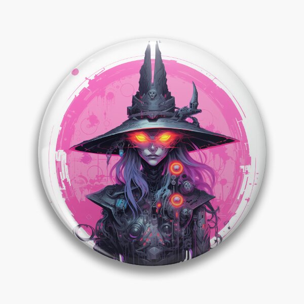 Item preview, Cyberpunk Witch in Neon Colors designed and sold by SchorlCraft.