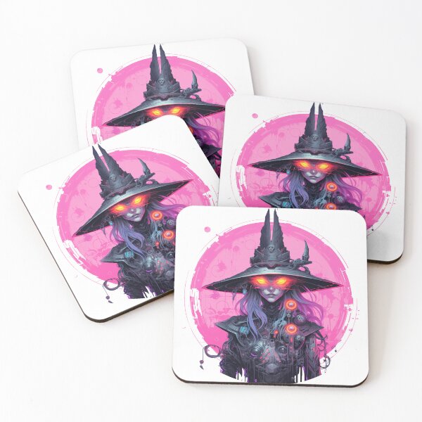 Item preview, Cyberpunk Witch in Neon Colors designed and sold by SchorlCraft.