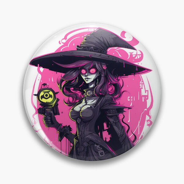 Item preview, Cyberpunk Witch in Neon Colors designed and sold by SchorlCraft.