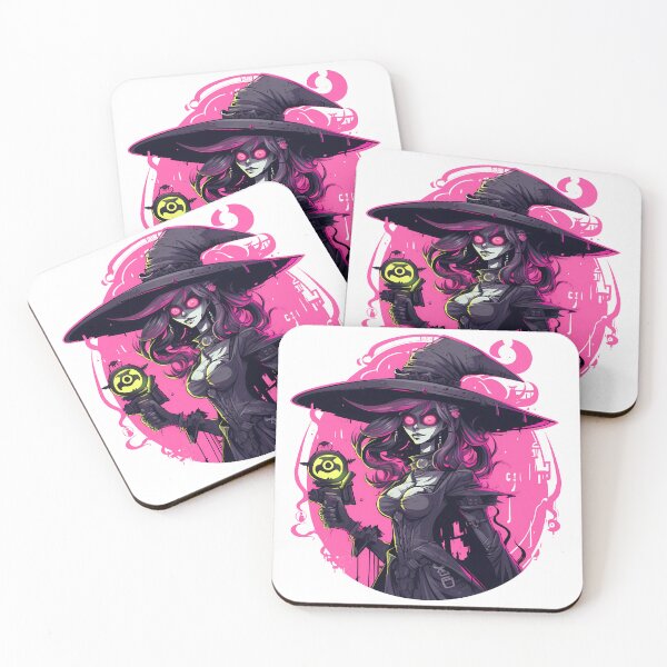 Item preview, Cyberpunk Witch in Neon Colors designed and sold by SchorlCraft.