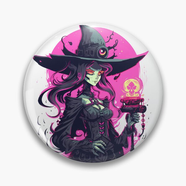 Item preview, Cyberpunk Witch in Neon Colors designed and sold by SchorlCraft.