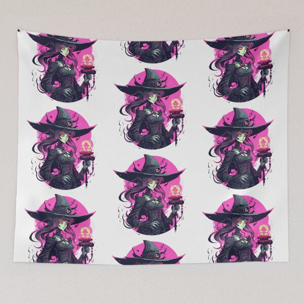 Item preview, Cyberpunk Witch in Neon Colors designed and sold by SchorlCraft.