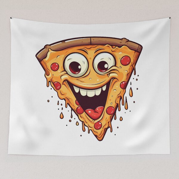 Item preview, A smiling slice of pizza designed and sold by Win Hardy.