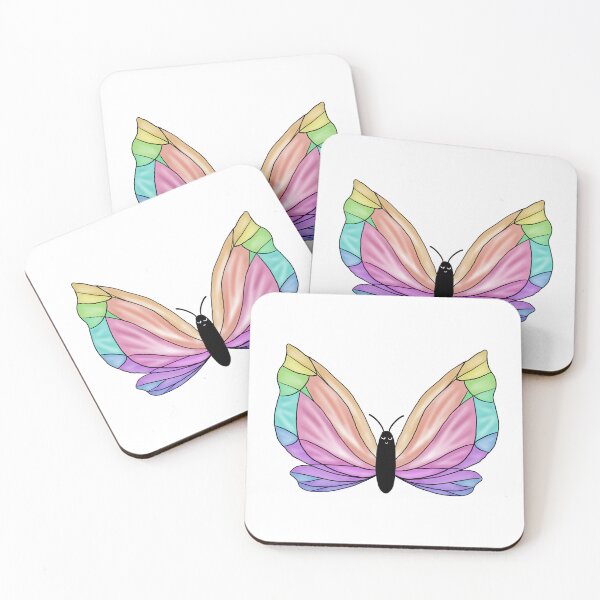 Item preview, Stained Glass Sweet Butterfly Rainbow designed and sold by BandBArts.