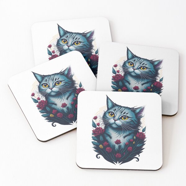 Item preview, Cute cat with rose designed and sold by Mais80.
