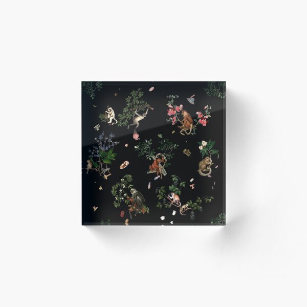 Monkey World Acrylic Block