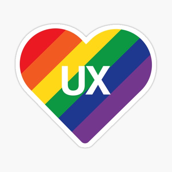 Item preview, UX Love, Heart UX, UX Design, LGBTQ Design, Equality Design designed and sold by PrettyGoodVibes.