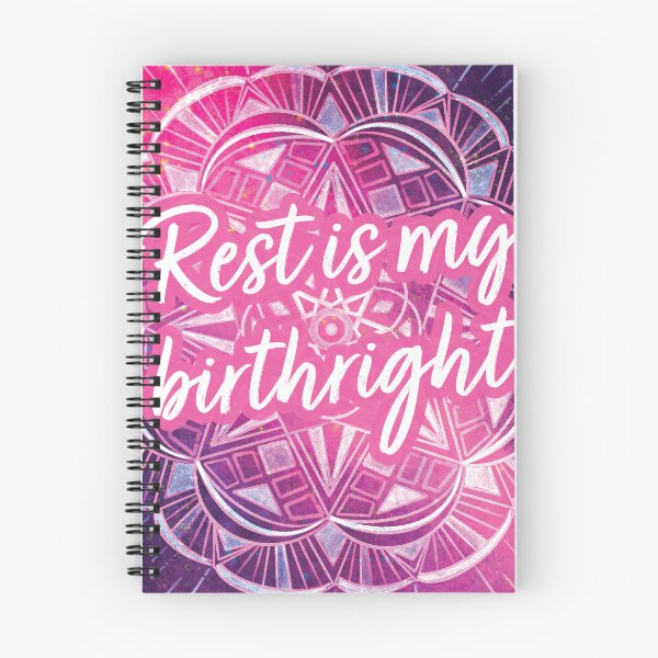 Item preview, Rest is My Birthright - Pink and Purple Rainbow Mandala designed and sold by Leanne Knight.