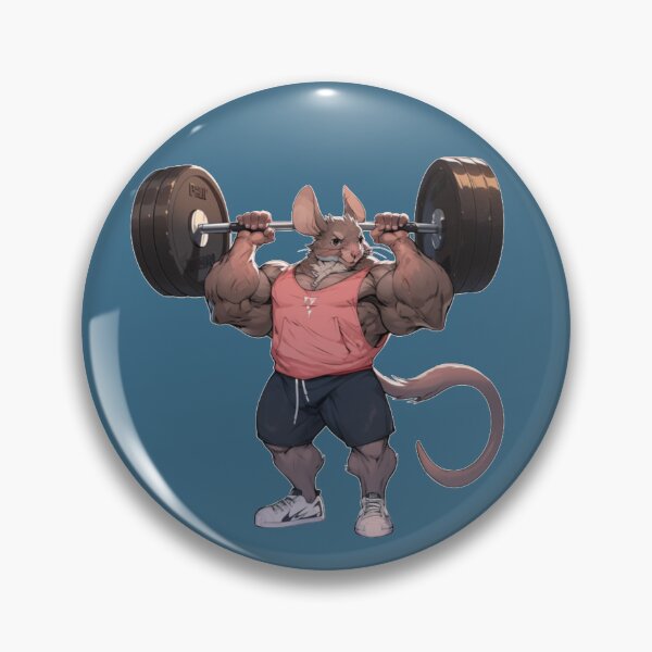 Item preview, Rata de gimnasio con mancuerna designed and sold by OPSakura.