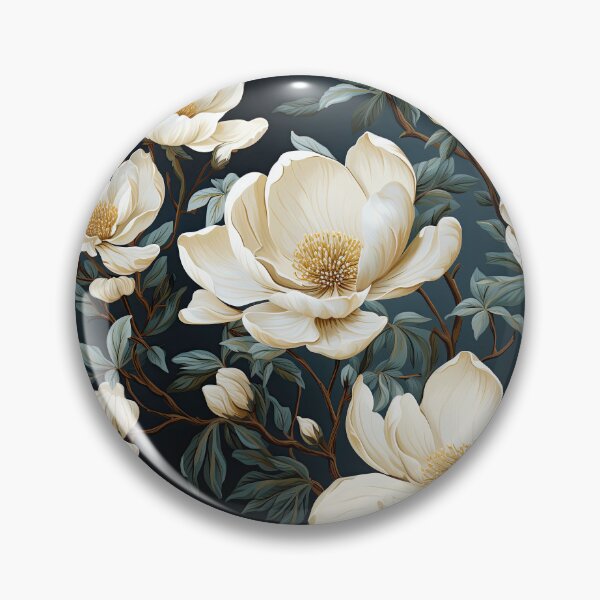 Artikelvorschau, Klassische Marine-Magnolien entworfen und verkauft von Inky Wunders.