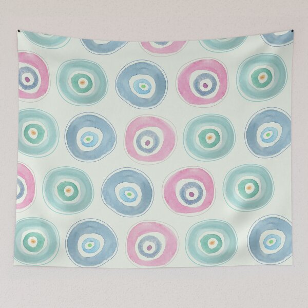 Item preview, evil eye water color pattern designed and sold by tortelllinnni.