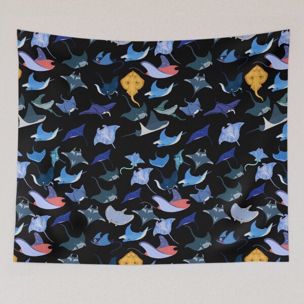 Item preview, Cute Manta ray seamless for Manta ray lovers designed and sold by Patternaart.