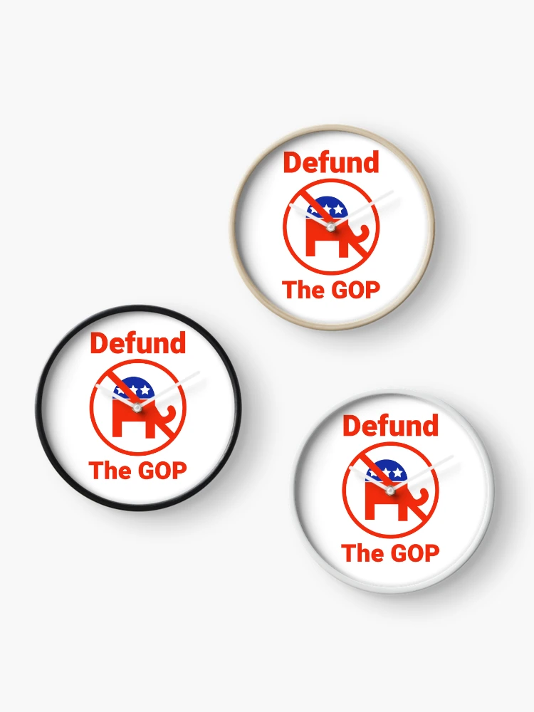 Thumbnail 3 of 4, Clock, Defund the GOP designed and sold by Rachel the Artist .