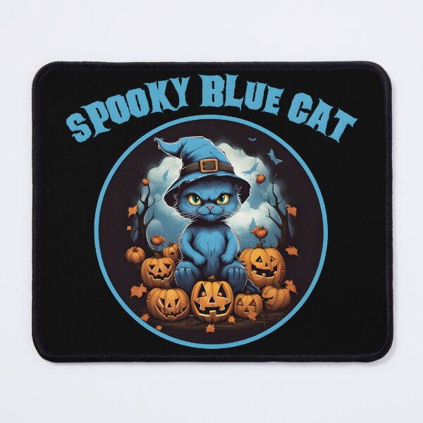 Item preview, Spooky blue cat designed and sold by GediaPrints.