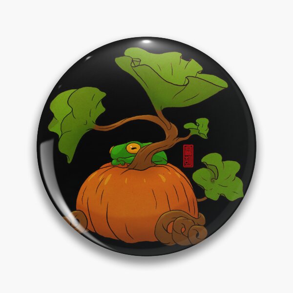 Item preview, fall autumn pumpkin vibes frog designed and sold by DingHuArt.