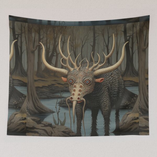 Item preview, An interesting hybrid swamp creature halloween designed and sold by Baba  Yaga's Cards.